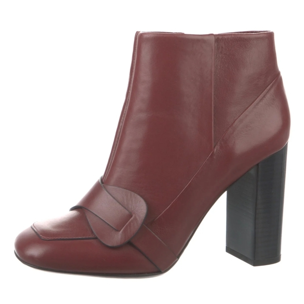 Tory Burch Burgundy Ankle Boots